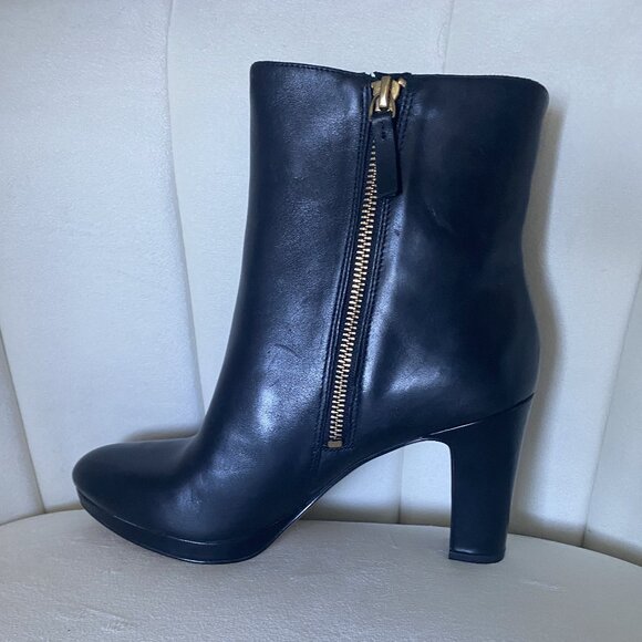 Black Leather Ankle Boots NINE WEST - Picture 6 of 16